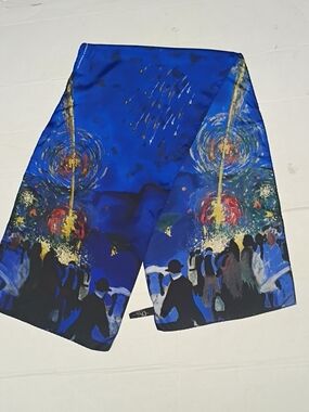 ❤️AMAZING! 2013 SALVADOR DALI OBLONG SCARF FIESTA FIGUERES ST PETE MUSEUM
